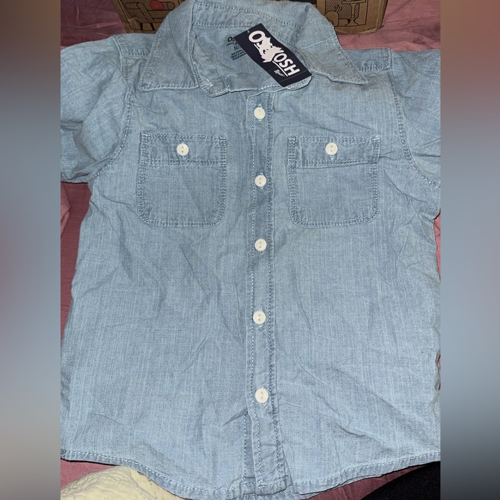 Denim Blue NWT OshKosh Bgosh button down shirt